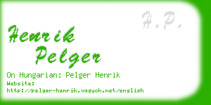 henrik pelger business card